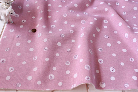 綿（コットン）裏起毛ニット　ゆきこんこん　エクルラリセエンヌ　ピンク の商品イメージ画像
