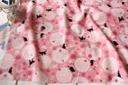 綿（コットン）シーチング ドイリーレース キャット ピーチピンク の商品イメージ画像
