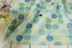 綿（コットン）ローン　ペンシルドット　グリーン の商品イメージ画像