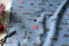 綿（コットン）ネル　パパジェントルマン　by Warmly　ブルー の商品イメージ画像