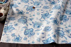 YUWA 綿（コットン）フラワーエナジー　広幅オックス　ブルー の商品イメージ画像
