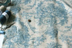 綿　シャンブレー　MELAINE by Mas d'Ousvan　ブルー の商品イメージ画像