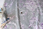 YUWA　綿　シーチング　jardin des anges　グレー　の商品イメージ画像