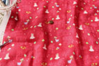 KOKKA　綿（コットン）ダブルガーゼ　赤ずきんちゃん　レッド の商品イメージ画像