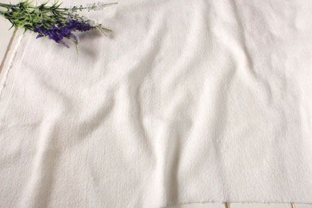 綿（コットン）小幅　パイル＆ガーゼ　ホワイト の商品イメージ画像