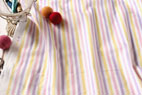綿（コットン）ダブルガーゼ　カラフルストライプ　ガールズカラー の商品イメージ画像