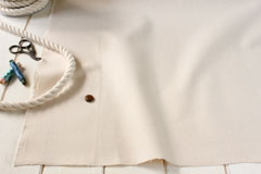 綿　11号帆布（ハンプ）　無地　生成り の商品イメージ画像