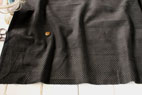 綿（コットン）シャツコール ピンドット ブラック の商品イメージ画像