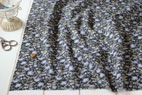 YUWA　綿（コットン）60ローン　レトロフラワー　ブラック　の商品イメージ画像