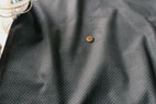 綿（コットン）シャツコール ピンドット ダークブラウン の商品イメージ画像