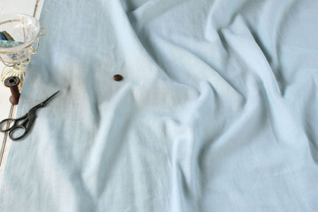 綿（コットン）ふんわり　ダブルガーゼ　エアタン仕上　パウダーブルー の商品イメージ画像