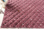 綿（コットン）シャツコール　キルト　りぼん　エクルラリセエンヌ　パウダーワイン の商品イメージ画像