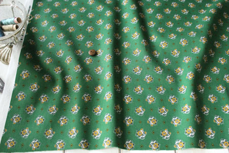 布 生地の販売 通販 Takarabako Fabrics 綿 コットン プロヴァンス風 オックス グリーン