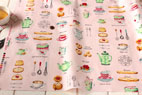 YUWA 綿（コットン）オックス teatime ピンク の商品イメージ画像