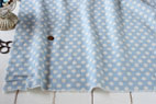 YUWA　ハーフリネン（綿麻）　ドット　スラブ洗い加工　サックスブルー　の商品イメージ画像