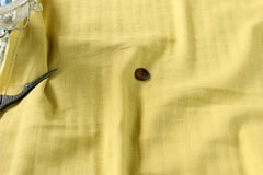 綿（コットン）ふんわり　トリプルガーゼ（3重） エアタン仕上　ペールマスタード の商品イメージ画像