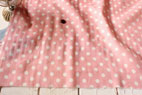 綿（コットン）ダブルガーゼ　ドット　ベビーピンク の商品イメージ画像