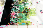 綿（コットン）オックス　ソーイング　by Kayo Horaguchi　ホワイト×グリーン の商品イメージ画像