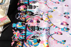 綿（コットン）オックス　ボーダーサーカス　by Kayo Horaguchi　モーブ の商品イメージ画像