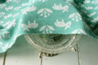 綿（コットン）ジャガードニット　ロバ　グリーン の商品イメージ画像
