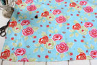 Europe cotton fabric Bouquet ブルー の商品イメージ画像
