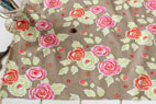 Europe cotton fabric Bouquet ブラウン の商品イメージ画像