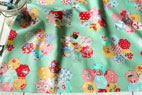 YUWA　綿（コットン）シーチング　ヘキサゴン by　松山敦子　グリーン　の商品イメージ画像