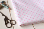1mカットクロス　Europe cotton fabric Dots ピンク の商品イメージ画像