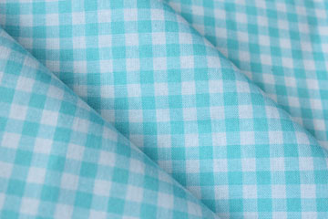 1mカットクロス　Europe cotton fabric Check サイアンブルー の商品イメージ画像