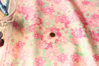 YUWA　綿（コットン）シーチング　レトロポップフラワー　by 松山敦子　ピンク　の商品イメージ画像