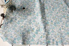 YUWA 綿（コットン） ダブルガーゼ　フラワーカーペット　ベビーブルー の商品イメージ画像