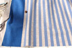 KOKKA　綿麻（コットンリネン）キャンバス　ストライプ　ブルー の商品イメージ画像