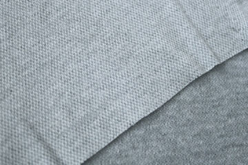 綿（コットン）ジャガードニット　無地　杢グレー の商品イメージ画像