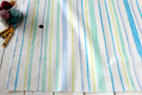 綿麻（コットンリネン） キャンバス　ルシアン　POP`N KIDS　クレヨン　ストライプ　ブルー の商品イメージ画像