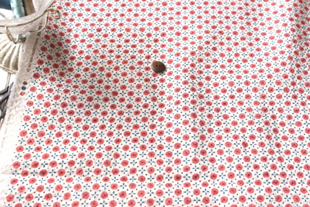 綿麻（コットンリネン） ポプリン　小紋　リップル　オフホワイト の商品イメージ画像