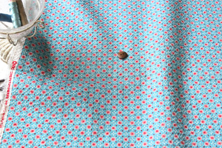 綿麻（コットンリネン） ポプリン　小紋　リップル　ブルー の商品イメージ画像