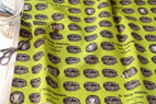 綿麻（コットンリネン） キャンバス　ハリネズミ　アップルグリーン の商品イメージ画像