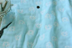 KOKKA　綿（コットン）ふわふわ　ホイップ　6重ガーゼ　ぞうさん　ベビーブルー の商品イメージ画像