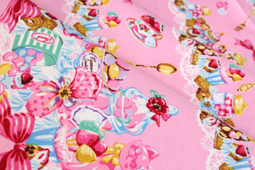 KOKKA　綿　オックス　SWEETS　ピンク の商品イメージ画像