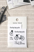 モチーフタグネーム　Mサイズ　Go by bicycle　の商品イメージ画像