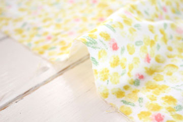 綿（コットン）　ダブルガーゼ　ミモザ　レモン　の商品イメージ画像